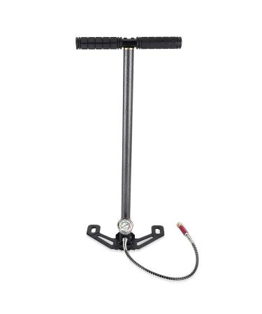 High Pressure Hand Pump Air Hand Pump Filling Stirrup Pump Airgun Pcp Pump with Gauge 0-6000 psi for Tier Stainless Steel High Pressure Hand Pump Black