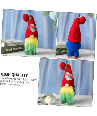 Cabilock 2pcs Heart Doll Party Figurine Delicate Office Lovely Rainbow Adorable Gnome Colorful Colorfulx2pcs 37x12.5cmx2pcs - Buy Online on SooperMarket.com