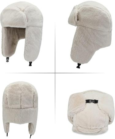 Peicees Winter Ushanka Trapper Hat with Earflaps - Unisex Black Winter Hat for Adults and Kids - Buy Online on SooperMarket.com