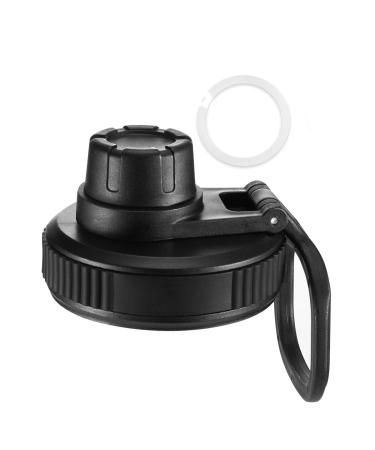 Spout Lid for Hydro Flask Wide Mouth Sport Water Bottles, Replacement Lid Accessories for Hydro Flask Chug lid with Big Handle Easy to Carry, Fits Most Wide Mouth Bottles BPA-FREE-Black