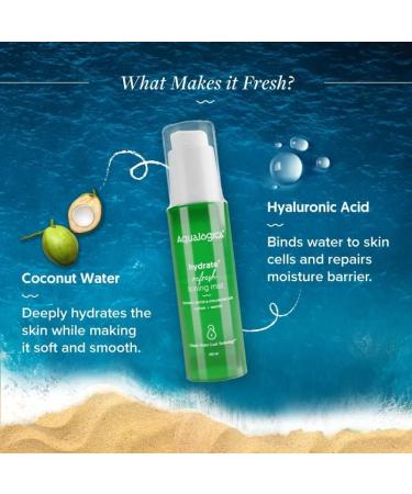 Hydrate+ Refresh Toning Mist | Hyaluronic Acid & Coconut Water Face Toner Spray | Deep Hydration & Pore Cleansing | 100ml - Buy Online on SooperMarket.com