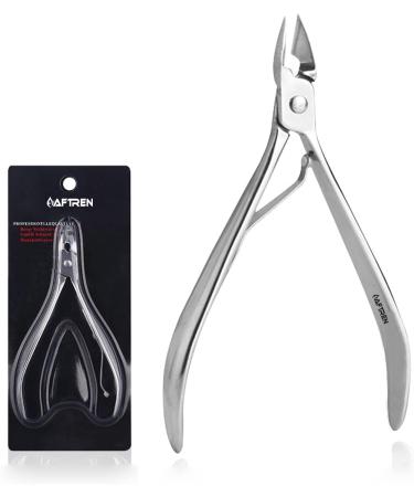 AFTREN Nail Clippers Cuticle Nippers Sharp Cuticle Scissors Smooth Cutting Stainless Steel Removing Excess Chapped Skin on Toes (Silver 5.5 Incn) 5.5 Incn Silver