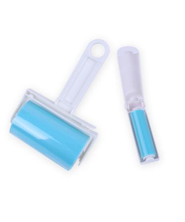 iLifeTech Reusable Sticky Picker Set Cleaner Lint Roller Pet Hair Remover Brush, Blue 4" Medium Set