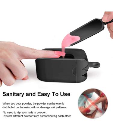 Dip Powder Tray Recycling System & French Tip Mould - Nail Glitter Holder Saver (Black) - Buy Online on SooperMarket.com