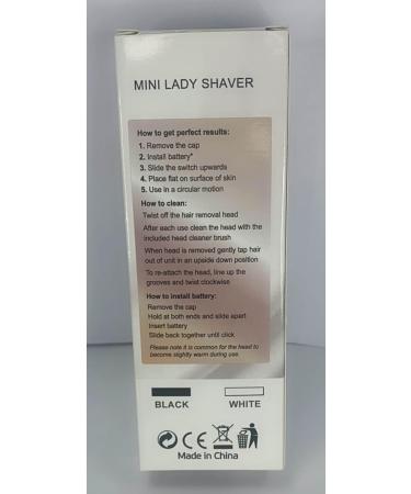 Portable Facial Hair Remover for Women - Painless Electric Shaver and Trimmer with Built-in Light and Replacement Head - White - Buy Online on SooperMarket.com