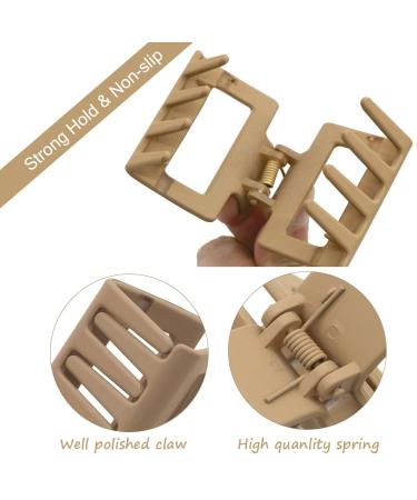 4Pcs Neutral Matte Hair Claw Clips Set for Thick Hair - Small Square & Banana Clips Hair Accessories for Women - Buy Online on SooperMarket.com