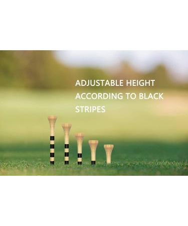 Zivisk Wooden Golf Tees 3-142-342-181-12 Available100 Count Bamboo Tee Golf (Natural Color White Black Green Blue Red Pink) 3 14 inch Natural Color - Buy Online on SooperMarket.com