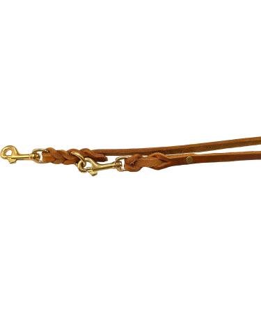 Dogeleine Adjustable Fat Leather Leash for Small & Large Dogs 2m to 5m Lengths in Cognac - Buy Online on SooperMarket.com