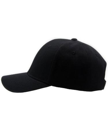 Top Level Classic Adjustable Plain Black Baseball Cap for Men and Women - Buy Online on SooperMarket.com