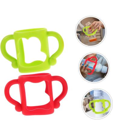 ibasenice 2pcs Silicone Bottle Handle Bottle Handle Milk Bottle Accessories Milk Bottle Handles Silicone Bottle Handle Milk Bottle Grips Feeding Bottle Newborn Feeder 13.00X7.00X6.50CM Assorted Color - Buy Online on SooperMarket.com