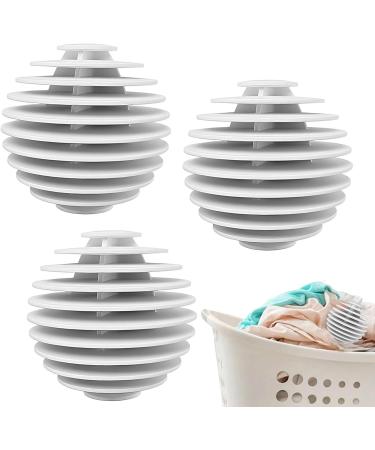 Laundry Balls For Dryer - Hair Remover For Laundry - Spherical Vane Eco-friendly Hair Catcher Balls Anti-tangling Reusable Washing Ball For Enhancing Your Machine Cleaning Power White - Buy Online on SooperMarket.com