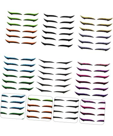 NOLITOY 12 Pcs Eyeliner Stickers Adhesive Eye Line Strip Reusable Double Eyelid Tapes Beauty Products Flash 1 count (Pack of 1) Assorted Colorx2pcs - Buy Online on SooperMarket.com