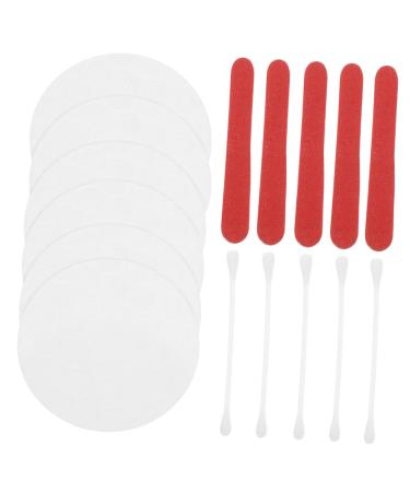 Didiseaon 20 Cosmetic Kit Travel Size Toiletries Gel Nail Stickers Kit Fingernail Files Gellae Nails Stickers Kit Face Cleaning Swabs Thick Face Pads Care Miss Protective Gear Organic Cotton