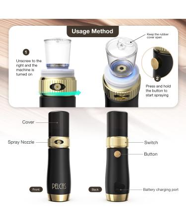PELCAS Cordless Airbrush Professional Makeup Kit - Rechargeable Mini Airbrush Gun for Face and SPA 35ML - Buy Online on SooperMarket.com