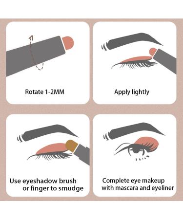 Matte White Highlighter Cream Eyeshadow Stick | Waterproof Eye Brightener Pen | Smooth & Easy to Apply | Opals White Matte - Buy Online on SooperMarket.com