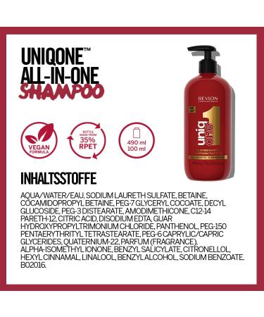 Revlon Professional Uniqone Shampoo - Nourishing Hair & Scalp Cleanser Maximum Silkness & Shine Reduces Hair Breakage 490 ml - Buy Internationally - Buy Online on SooperMarket.com