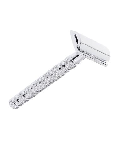 Predolo High-Quality Silver Safety Razor for Men Classic Double-Edged Design Perfect for a Luxurious Shave - Buy Online on SooperMarket.com