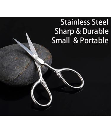 Mini Facial Hair Scissors Nose Scissors Professional Sharp Moustache Scissor Eyebrow Trimmer Cutter Stainless Steel Clippers for Hair Beard Hair Nail Toenail Cuticle Men Women Use - Buy Online on SooperMarket.com