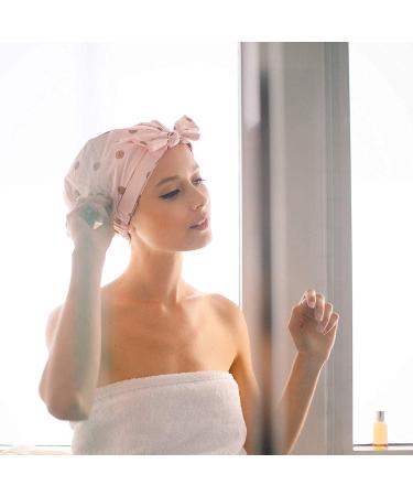 Kitsch Luxe Shower Cap - Blush Dot Design - One Size (Pack of 1) - Buy Online on SooperMarket.com