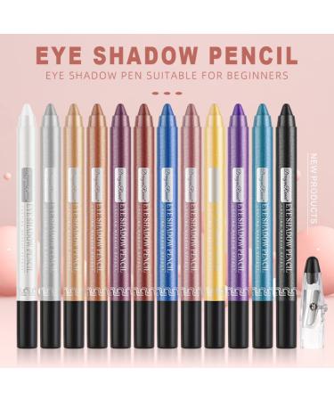 Go Ho 6 PCS Shimmer Cream Eyeshadow Sticks Set - Easy to Color Eye Makeup with Sharpener - Buy Online on SooperMarket.com