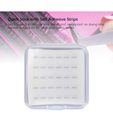 Eyelashes Adhesive Strips - Self Sticking Lashes Glue Skin Friendly Quick Stick 8 Sheets for Makeup Supplies (Black) - International Shipping Available - Buy Online on SooperMarket.com