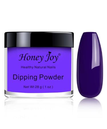 Honey Joy Dark Purple Very Fine Nail Dip Dipping Powder Acrylic Color Pigment Powders 1oz (HJ-ND064B-WD4)