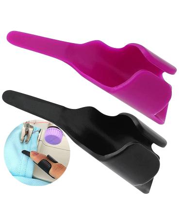 Sewing Fingerthing Pusher  Sewing Tools for Thumb Protector(Black/Purple)