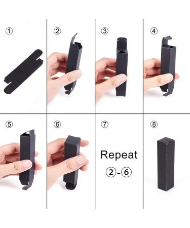 BENECREAT 50 Pack Black Kraft Paper Lipstick Box for Wedding Packaging - 3.5x1x1 Inch (Pack of 50) - Buy Online on SooperMarket.com