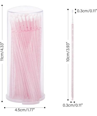 G2PLUS 400PCS Crystal Pink Micro Applicators Brushes - Disposable Eyelash Extension Swabs for Crafting - Buy Online on SooperMarket.com