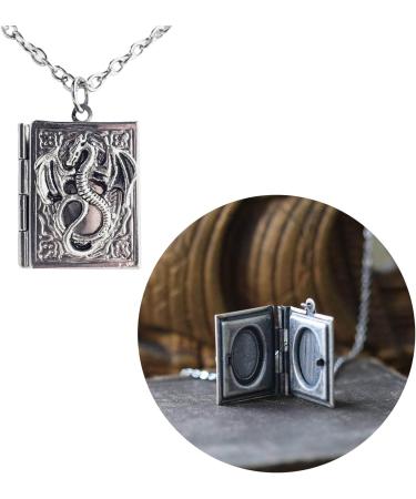 OralGos Exquisite Handmade Vintage Book Locket Pendant Necklace | Unique Collectors Jewelry for Fashion Enthusiasts - Buy Online on SooperMarket.com