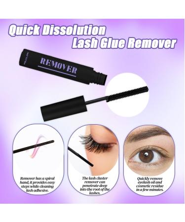 DNSGOOR DIY Lash Extension Kit 840Pcs D Curl Individual Lash Clusters Eyelashes Extension Set with Mirror Lash Storage Box Lash Bond&Seal Glue Remover Tweezers Lash Brush Applicator A-Lash Kit 30-60D - Buy Online on SooperMarket.com
