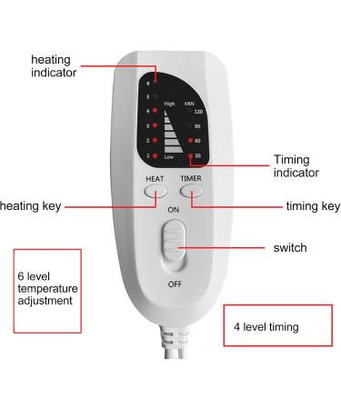 Shop Electric Heating Cushion - 6-Stage Temperature Quick Heating Portable Neck & Shoulder Pillows (220V EU Plug) - Buy Online on SooperMarket.com