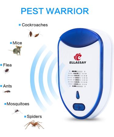 ELLASSAY Ultrasonic Pest Repeller - 2 Pack Indoor Electronic Plug-in Pest Control Repellent - Buy Online on SooperMarket.com