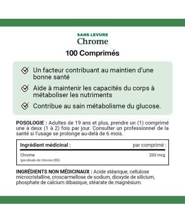 Nature's Bounty Chromium Supplement Helps Metabolize Carbohydrates and Fats 200mcg 100 Tablets - Buy Online on SooperMarket.com