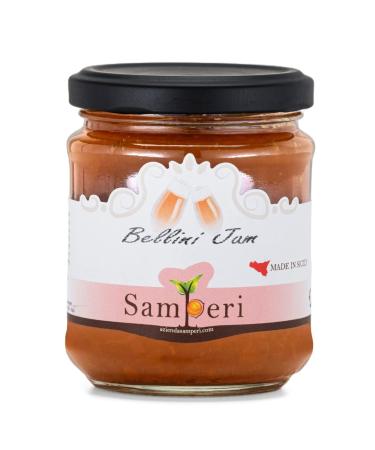 Samperi Bellini Jam - 200g x 2 (Pack of 2) - Peach Based Product with a Drop of Sparkling Wine Made in Italy Perfect for Aperitifs.
