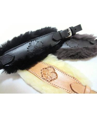Buy PS Horse Articles - Sheepskin Padded Flower Noseband in Brown | International Shipping Available - Buy Online on SooperMarket.com