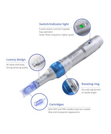 Dr. Pen Ultima A6 - Multi-function Wireless Derma Beauty Pen Kit - 12pin + 36pin x2 Cartridges - Trusty Skin Care Tool - Buy Online on SooperMarket.com