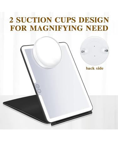 3.5 Inch Round 10X & 20X Magnifying Mirror for Makeup, Eyebrow Tweezing, Blackhead Removal - Includes 2 Suction Cups and Scissors (White) - Buy Online on SooperMarket.com