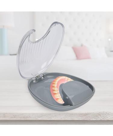 YUYTE Portable Waterproof Storage Case with Teething Ring Mouthpiece - Denture Box Container (Gray) | International Shipping Available - Buy Online on SooperMarket.com