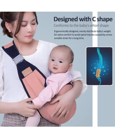 HINATAA Breathable Baby Sling | Adjustable Baby Carrier Wrap | Quick Dry & Thick Shoulder Straps | 0-36 Months (Pink A) - Buy Online on SooperMarket.com
