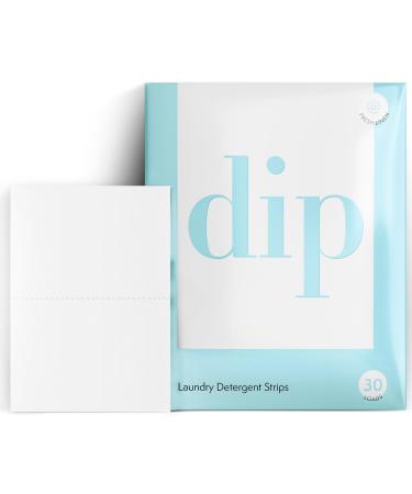 Dip Eco-Friendly Laundry Sheets Detergent | Plant Based Plastic Free & Zero Waste | Perfect for Sensitive Skin | Fresh Linen | 30 Loads Linen 30 count (Pack of 1)