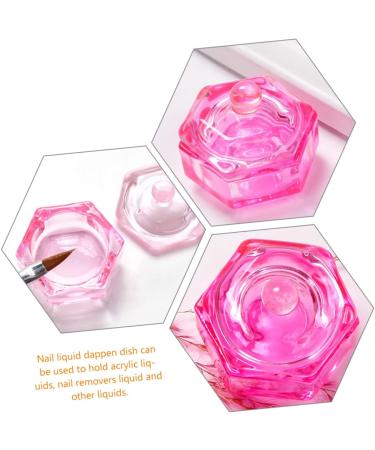 FRCOLOR 6 Pcs Drill Bits for Nails Nail Cleaner Acrylic Liquid Holder Dappen Dish Novelty Toilet Paper Cuticle Bit for Nail Drill Monomer Dish with Lid Glass Pink With Cover Nail Supplies 4.3x4.3cmx3pcs Pinkx3pcs - Buy Online on SooperMarket.com