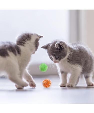Cobee Large Cat Sparkle Ball Toys 12 Pieces 2 Inch Cat Pom poms Ball Furry Cat Toy Balls Kitten Pompom Ball Interactive Play Toy for Indoor Cat Kitten - Buy Online on SooperMarket.com