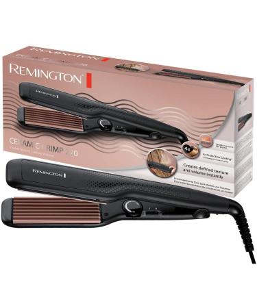 Remington crepe iron-zigzag waves & volume (37mm styling plates 150-220 C for fine & thick hair antistatic ceramic turmal coating) hair smooth / smoothing iron / curling iron S3580