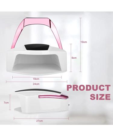 96w Rechargeable UV Nail Lamp | Cordless LED Light for Gel Nails | Portable Handle, Auto Sensor & 4 Timers | Professional Nail Curing Tool - Buy Online on SooperMarket.com