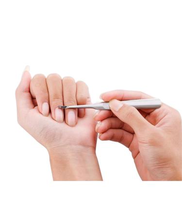 Stainless Steel Cuticle Pusher Trimmer Remover - Nail Art Manicure Tool (Silver) - Buy Online on SooperMarket.com