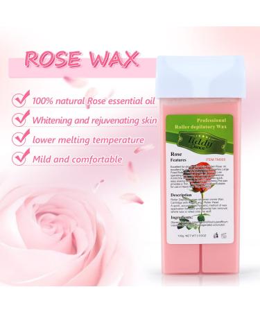 Roll-On Wax Warmer Kit for Hair Removal - Painless Waxing for Eyebrow, Face, Body - Includes Rose & Pink Cartridges - Home Waxing Kit - Buy Online on SooperMarket.com