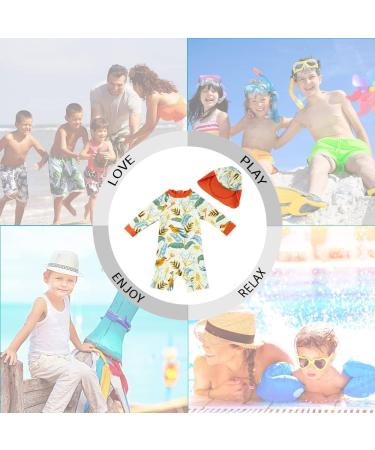 UPF 50+ Baby Boy Swimwear Set with Sun Hat | Infant Toddler One Piece Zip Swimsuit for 12-18 Months | Sun Protection Bathing Suit by Upandfast - Buy Online on SooperMarket.com