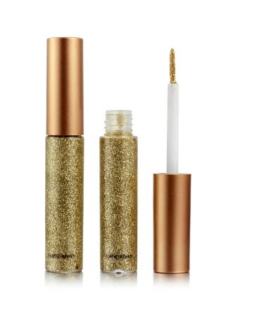 DekRion Glitter Eyeliner Gold Giltter Eyeliner  Long-lasting Waterproof Eyeliner Eye Glitter Makeup  Silver  Gold  Pink Green High-pigmented Colorful Glitter Eyeliner Liquid 06Gold