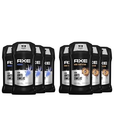 AXE Antiperspirant Deodorant for Men Phoenix & Dark Temptation 4PK 48H Sweat & Odor Protection Long Lasting Freshness Mens Deodorant
